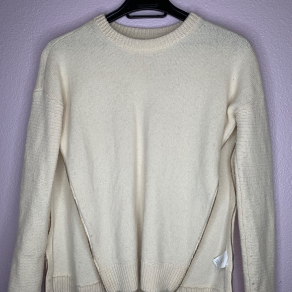 J Crew Gold Zip up Sweater - Picture 2 of 3